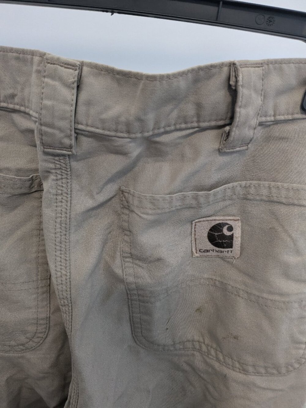 Carhartt Pants Mens Beige Straight Leg Cotton Work Casual